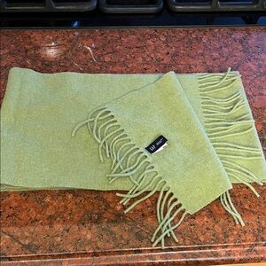 GAP Light Green 60” Fringe Scarf Lambswool